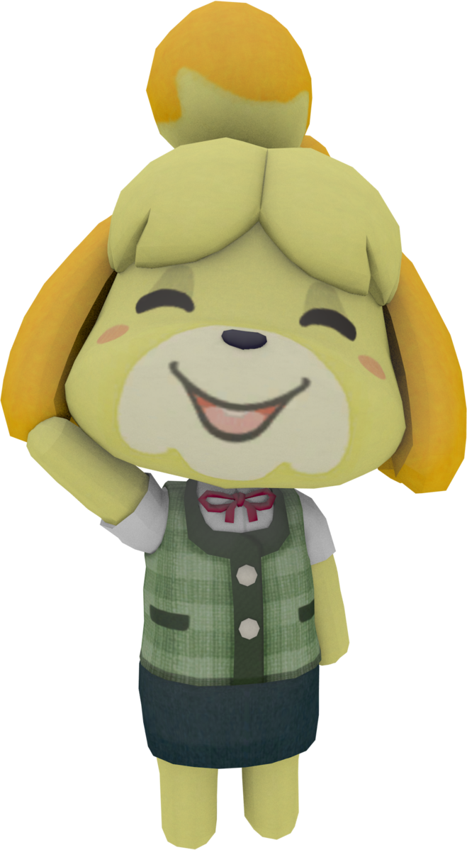 Animal Crossing Isabelle Smiling