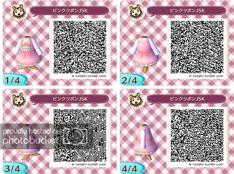 Animal Crossing Q R Codes Pink Dress Set