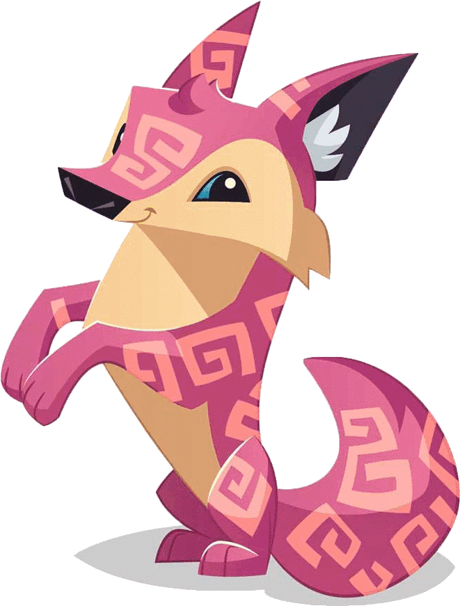 Coyote Art Pink Beg - Animal Jam Animals Coyote, HD Png Download PNG with transparent background