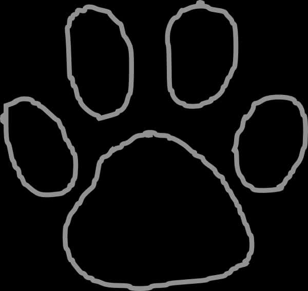 Animal Paw Print Outline