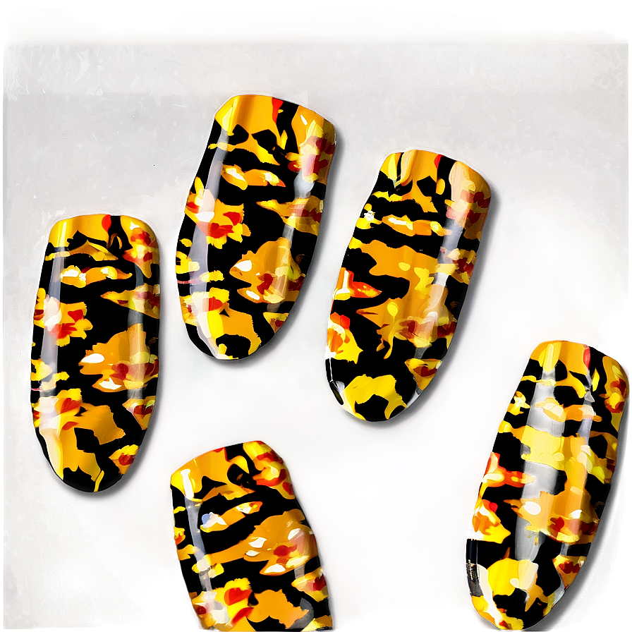 Animal Print Acrylic Nails Png 44