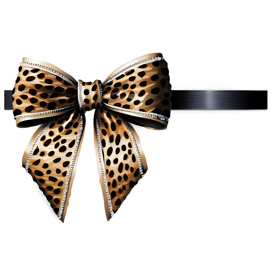 Animal Print Gift Bow Png 06132024