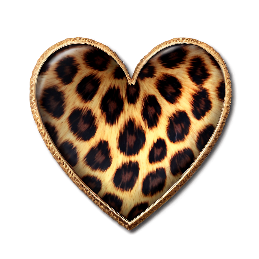 Animal Print Heart PNG 06252024 PNG with transparent background