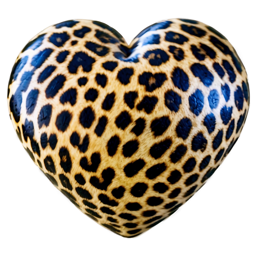 Animal Print Heart Shape Png 06282024