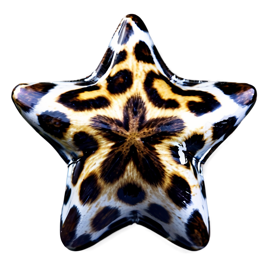 Animal Print Star PNG sqg PNG with transparent background