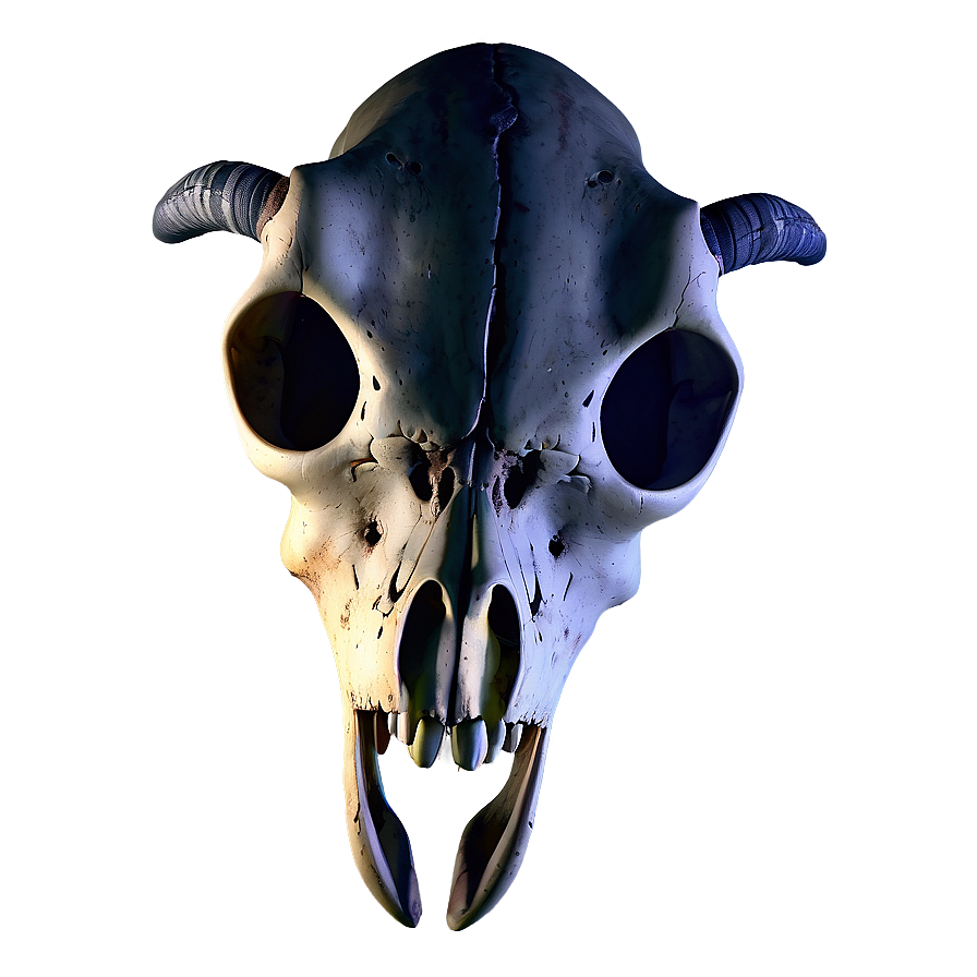 Animal Skull On Black Background Png 06282024