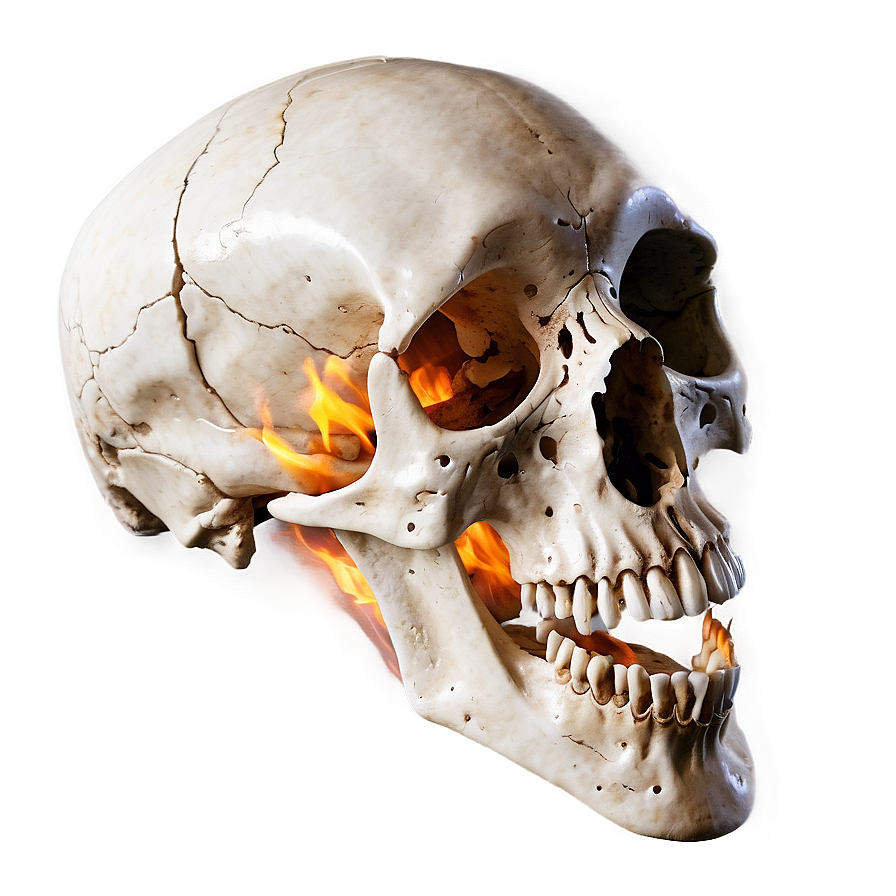 Animal Skull On Fire Png 64