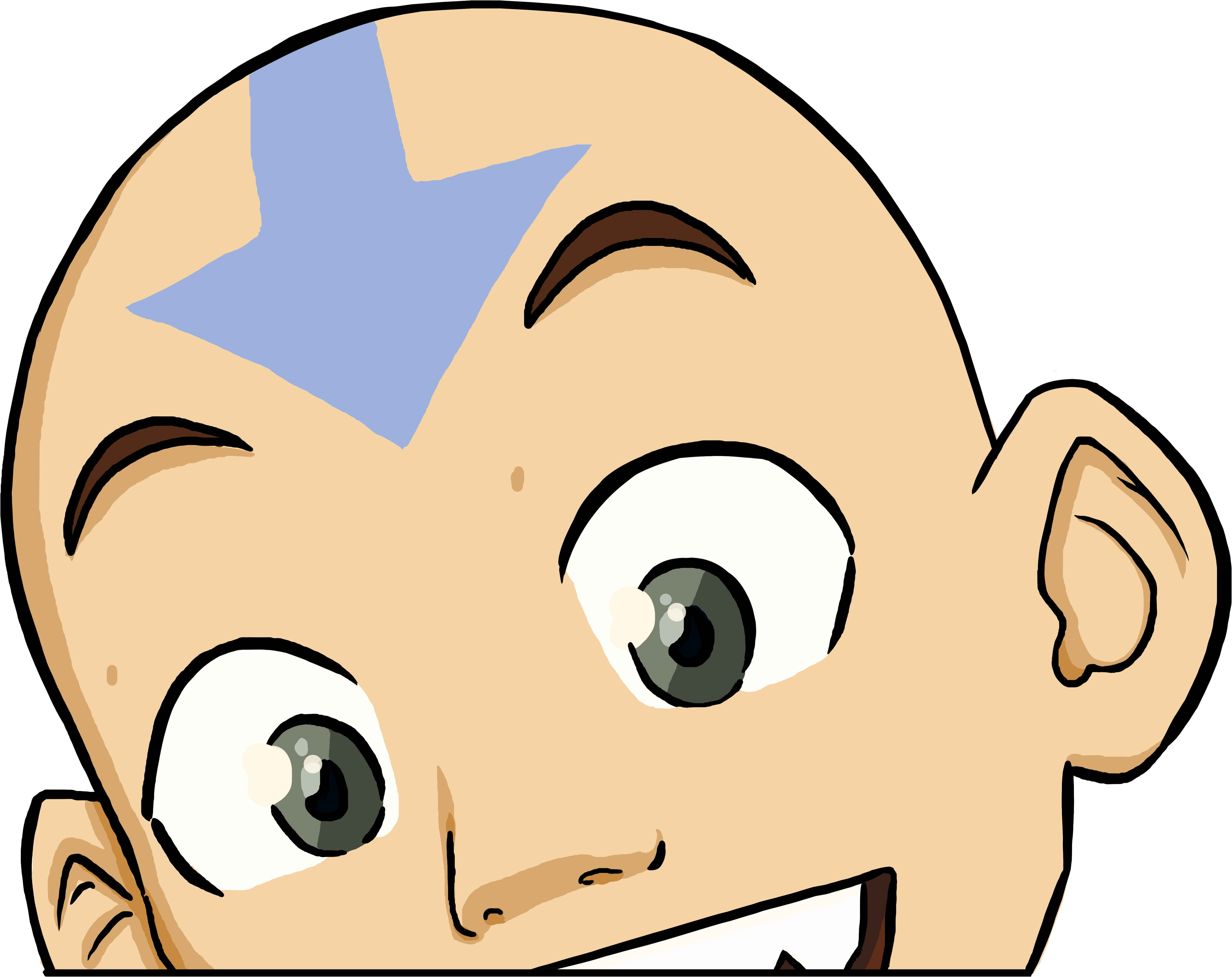 Animated Aang Excited Expression