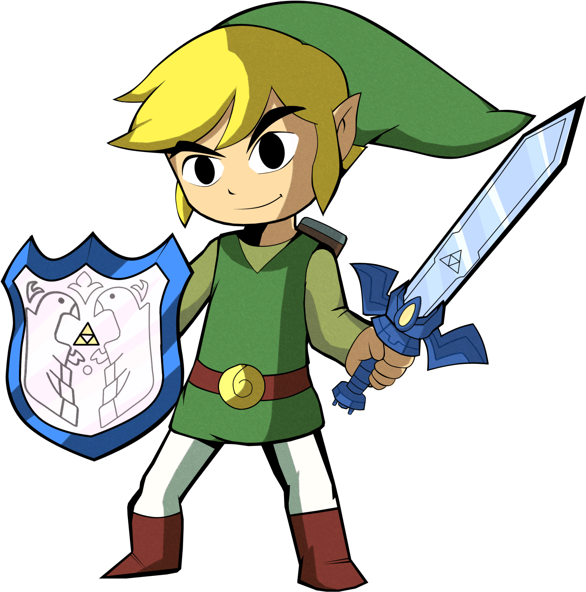 The Legend Of Zelda Clipart Toon Link - Toon Link Walking Legend Of Zelda, HD Png Download PNG with transparent background