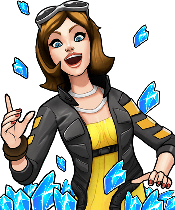 Animated Adventurerwith Crystals PNG with transparent background