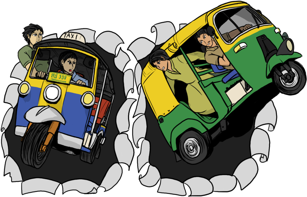 Animated Auto Rickshaw Race