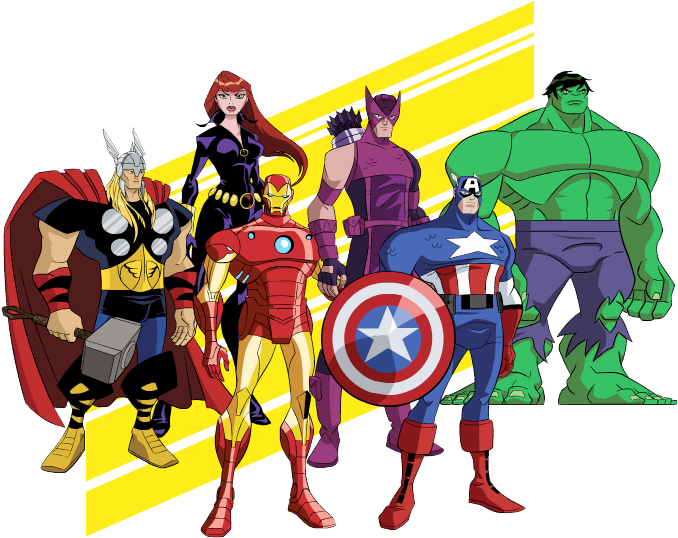 Animated Avengers Team