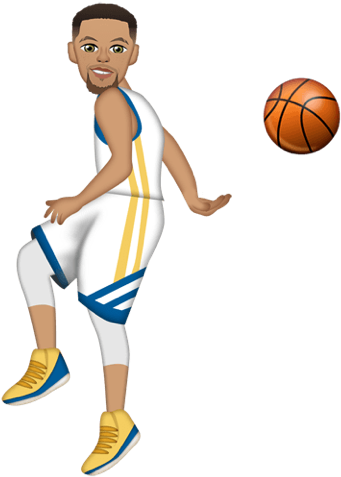 Stephen Curry Behind The Back - Steph Curry Shooting Emoji PNG image with a transparent background, free high-resolution download