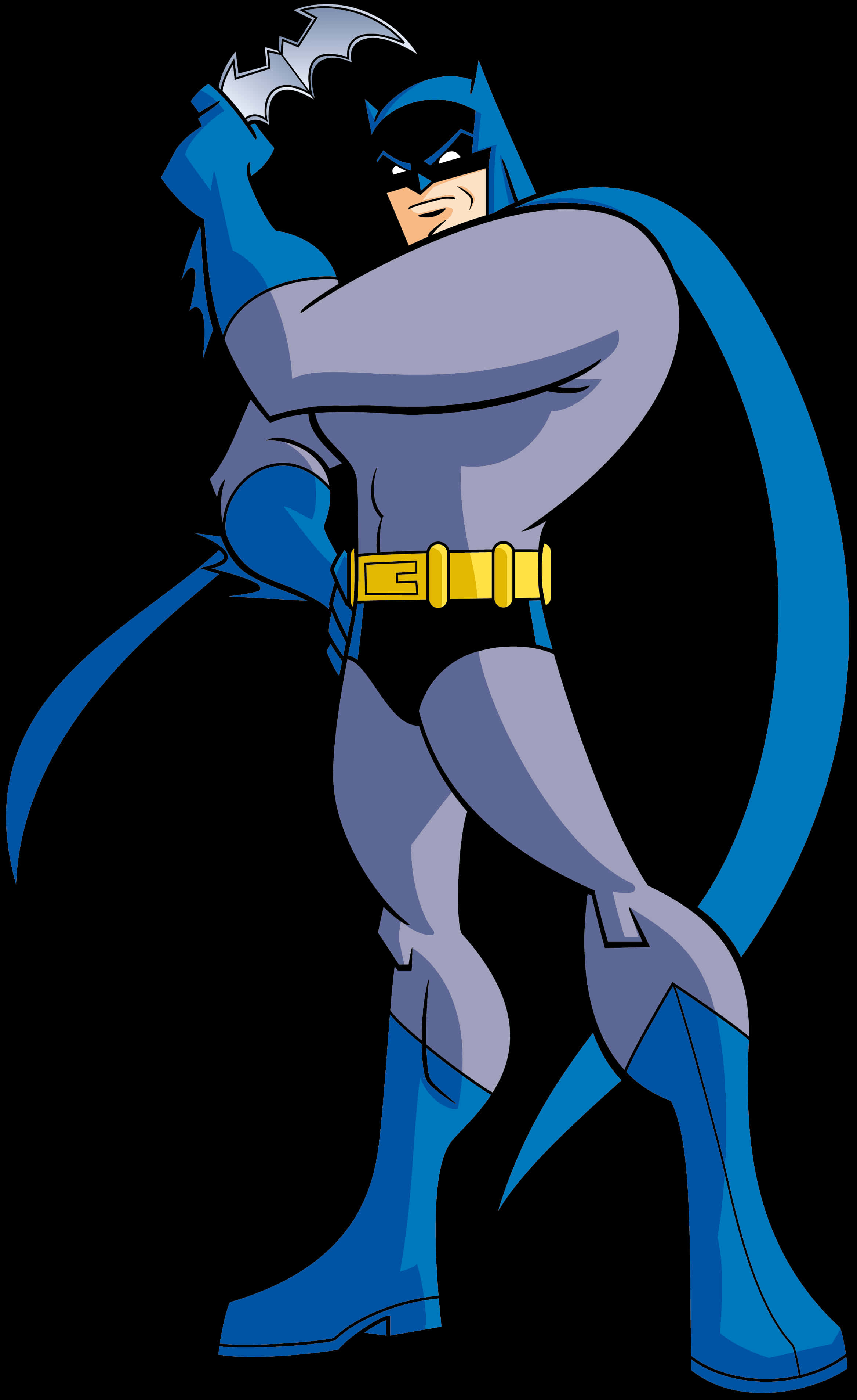 Animated Batman With Batarang PNG with transparent background