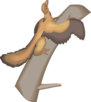 Animated Bird Landingon Tree Branch