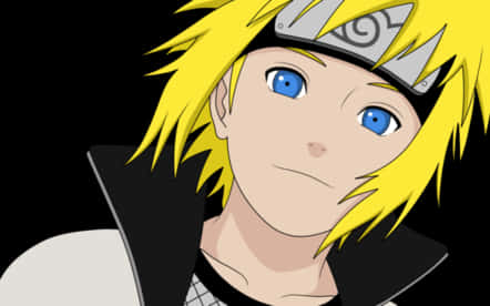 Animated Blonde Ninja Blue Eyes PNG with transparent background