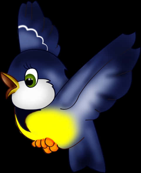 Animated Blue Birdin Flight