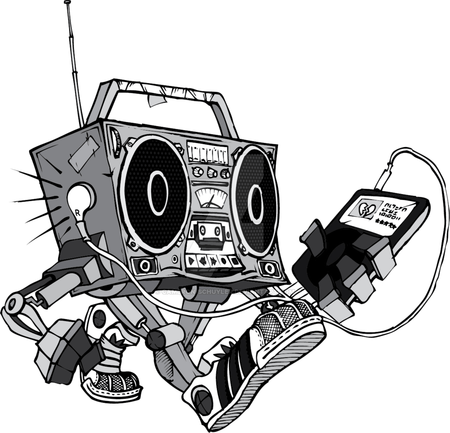 Transparent Boombox Png - Boombox Hip Hop Vector, Png Download PNG with transparent background