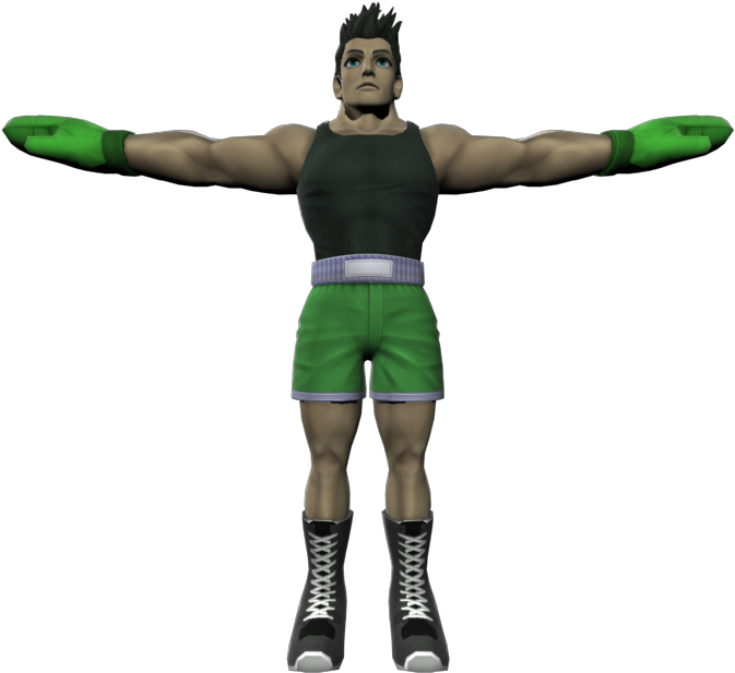 Animated Boxer Spread Arms Pose