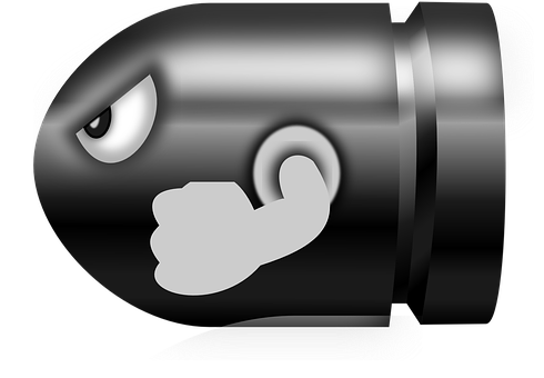 Animated Bullet Character PNG with transparent background