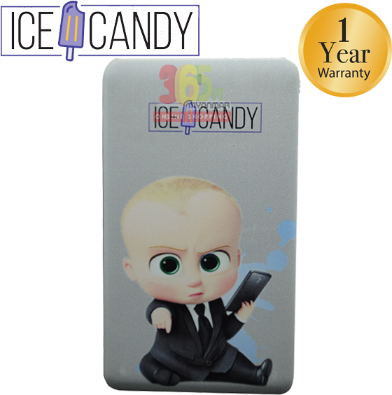 Animated Business Baby Power Bank PNG with transparent background