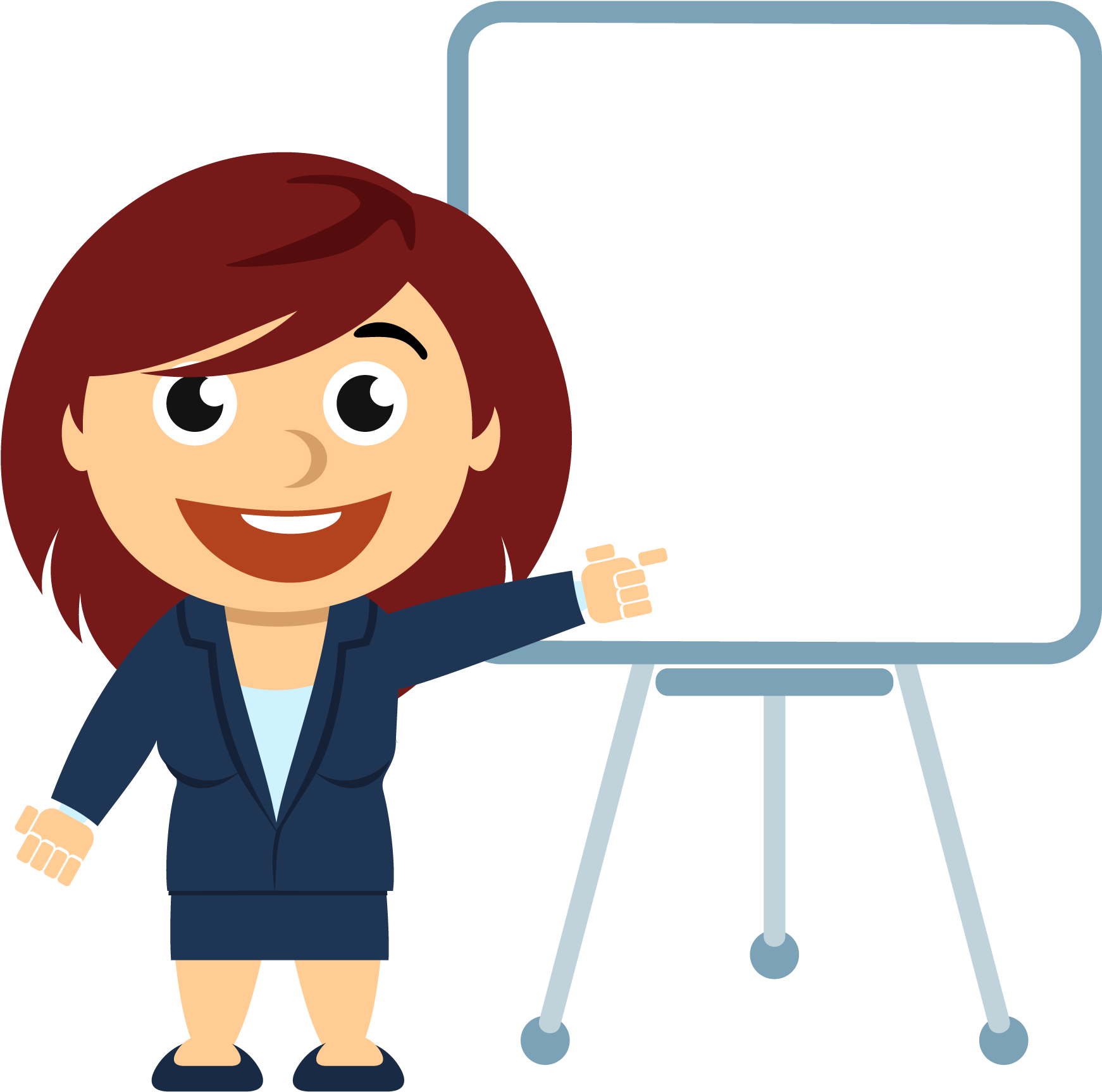 Animated Businesswoman Presentation