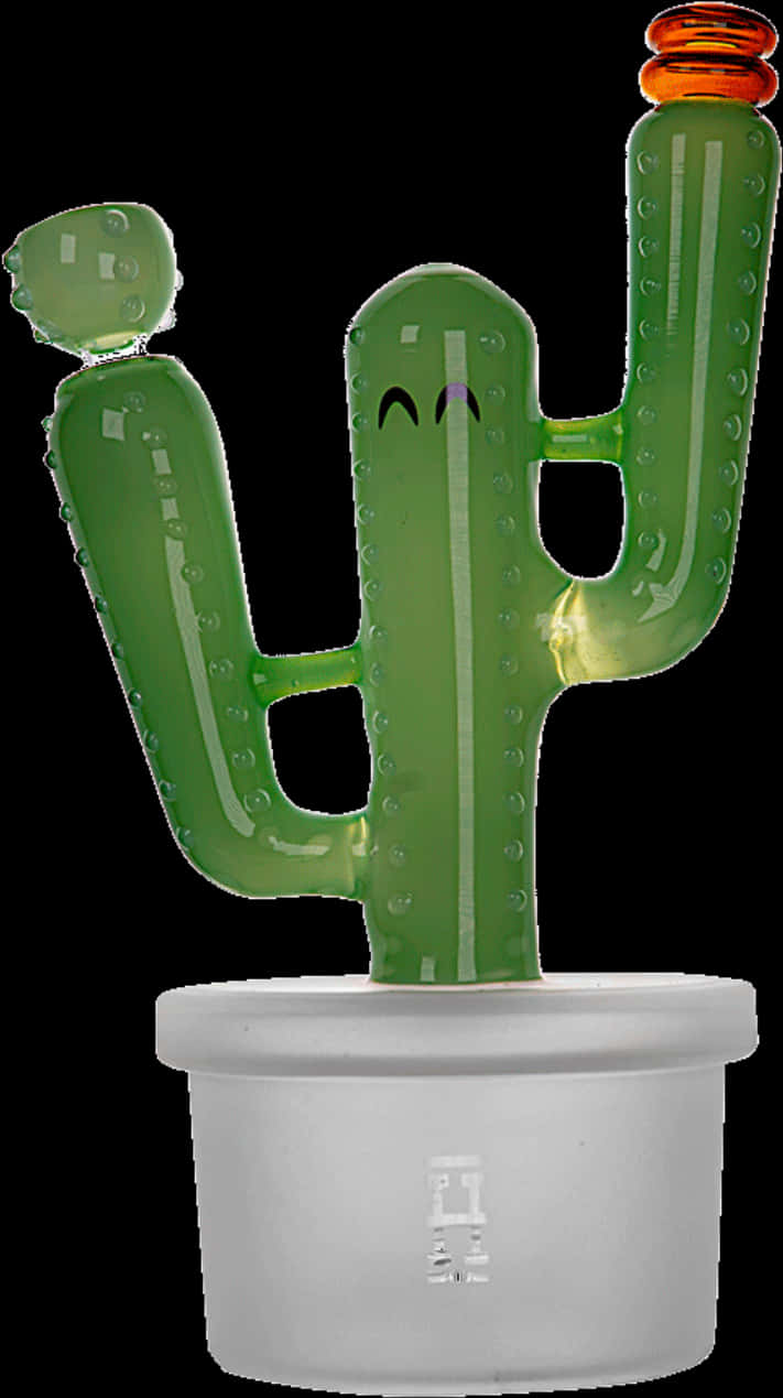 Animated Cactusin Pot PNG with transparent background