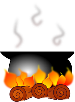 Animated Campfire Illustration PNG with transparent background