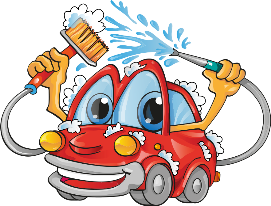 Transparent Pressure Washer Clipart Black And White - Car Wash Cartoon, HD Png Download PNG with transparent background