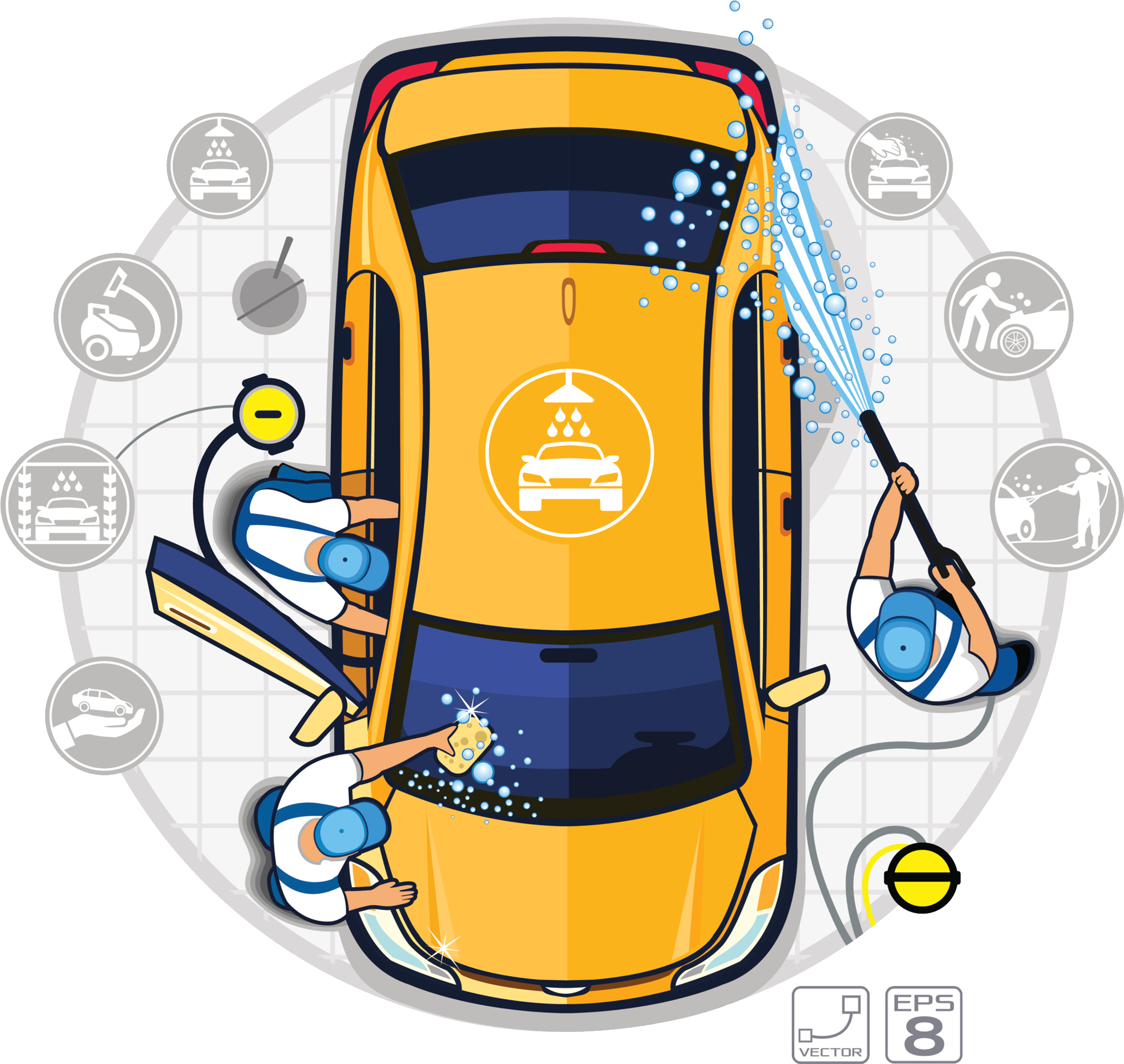 Shop Car Detailing Illustration Wash Auto Professional - Car Wash Png, Transparent Png PNG with transparent background