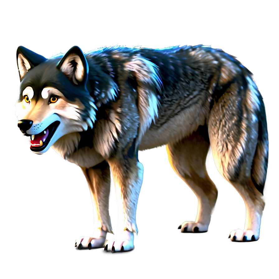 Animated Cartoon Wolf Png 05032024