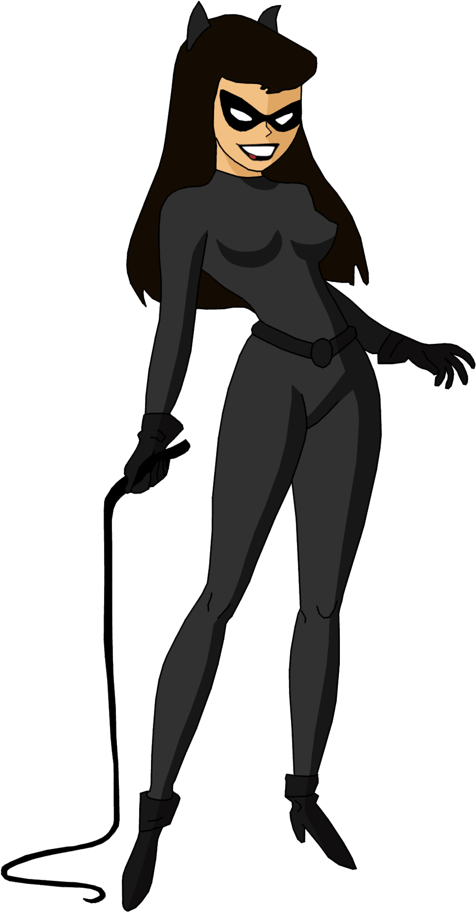 Animated Catwoman Standing With Whip