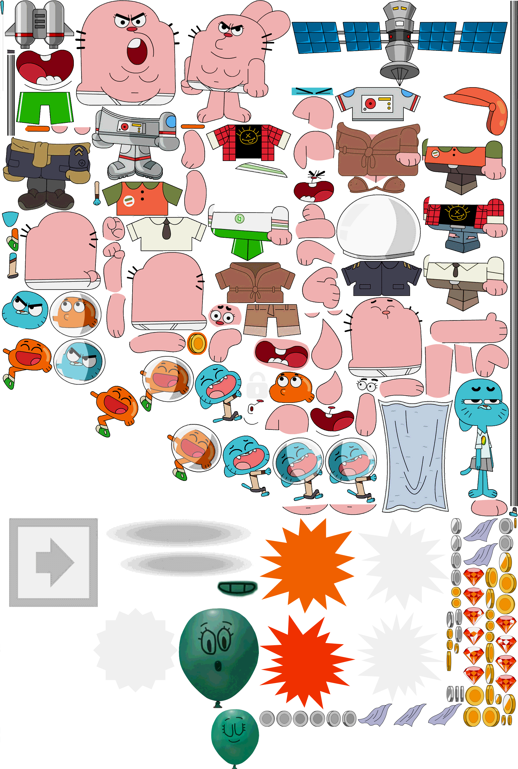 Transparent The Amazing World Of Gumball Png - Amazing World Of Gumball Sprites, Png Download PNG with transparent background