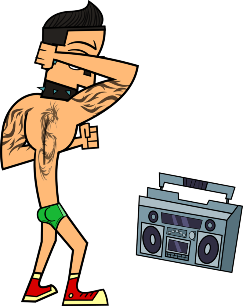 Animated Character Dabbing Near Boombox