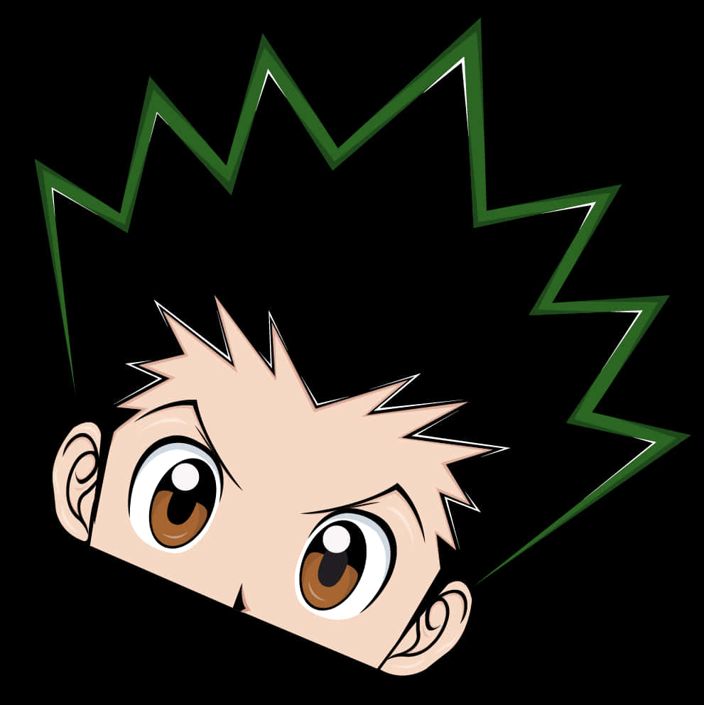 Animated Character Gon Face Vector PNG with transparent background
