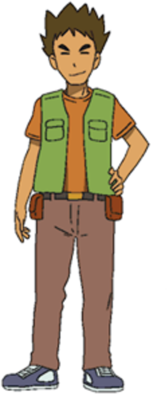 Animated Character Green Vest Brown Pants