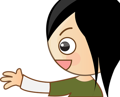 Animated Character Greeting PNG with transparent background