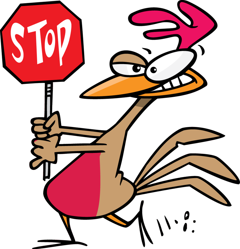 Animated Character Holding Stop Sign