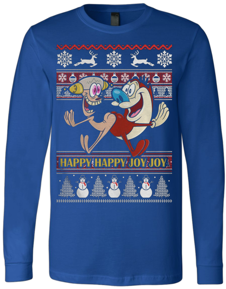 Animated Character Holiday Sweater Blue