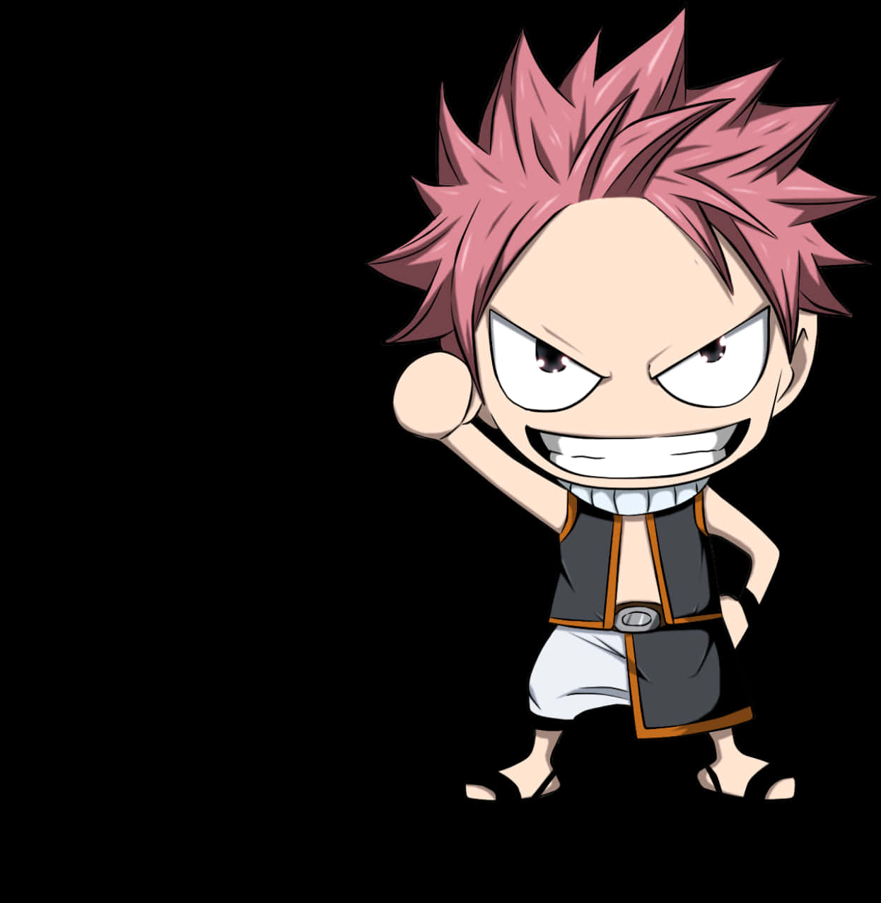 Animated Character Natsu Readyfor Action