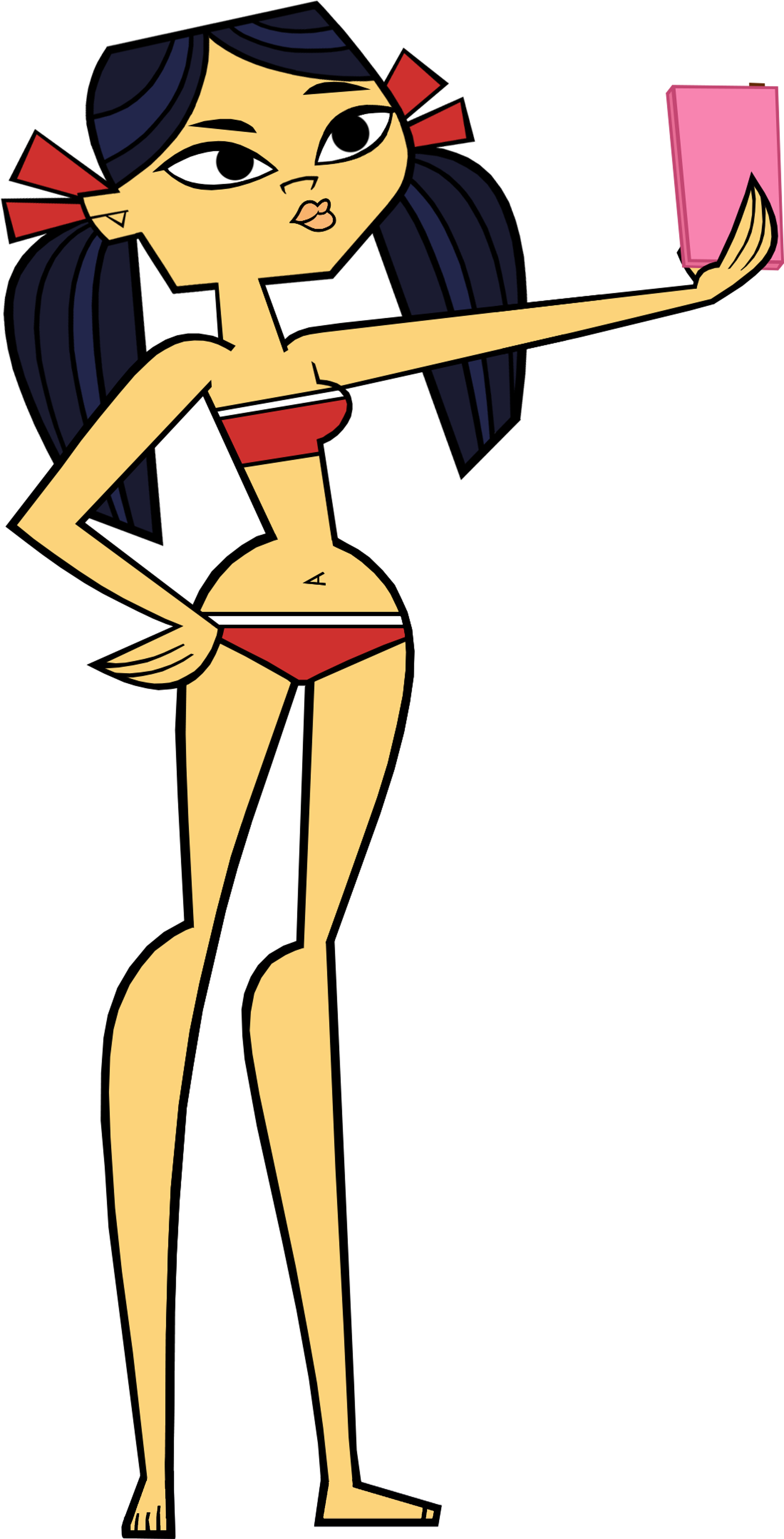 Kitty's Bikini Selfie - Total Drama Kitty Bikini PNG image with a transparent background, free high-resolution download