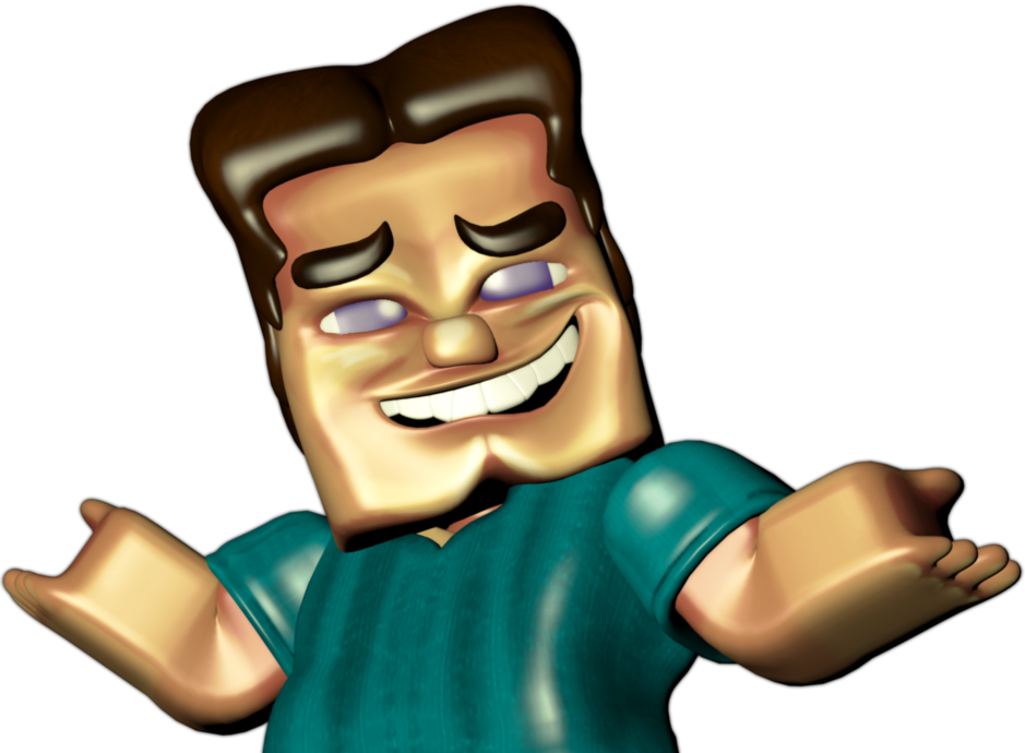 Cartoon Finger - Minecraft Steve, HD Png Download PNG with transparent background