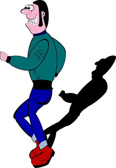 Animated Character Striding Confidently