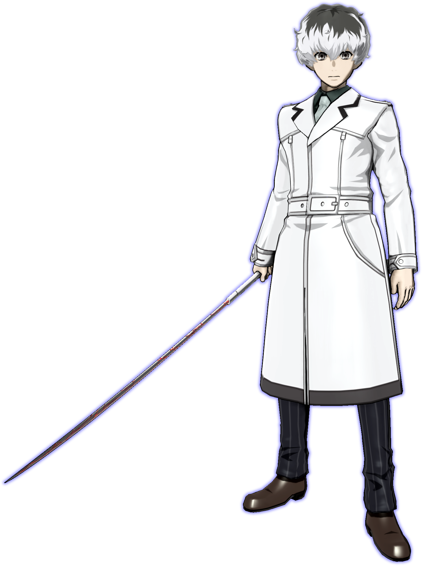 Animated Character With Blue Sword PNG with transparent background