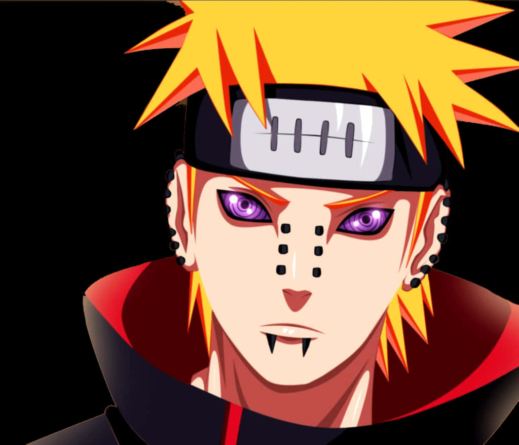 Animated Character With Rinnegan Eyes