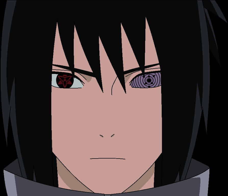 Animated_ Character_ With_ Sharingan_and_ Rinnegan