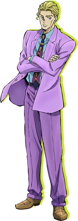 Animated Characterin Purple Suit