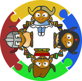 Animated Characters Circle PNG with transparent background