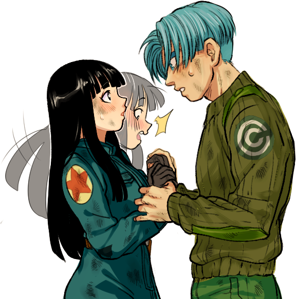 Animated Characters Intense Confrontation PNG with transparent background