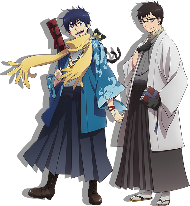 Animated Characters Traditional Japanese Attire PNG with transparent background